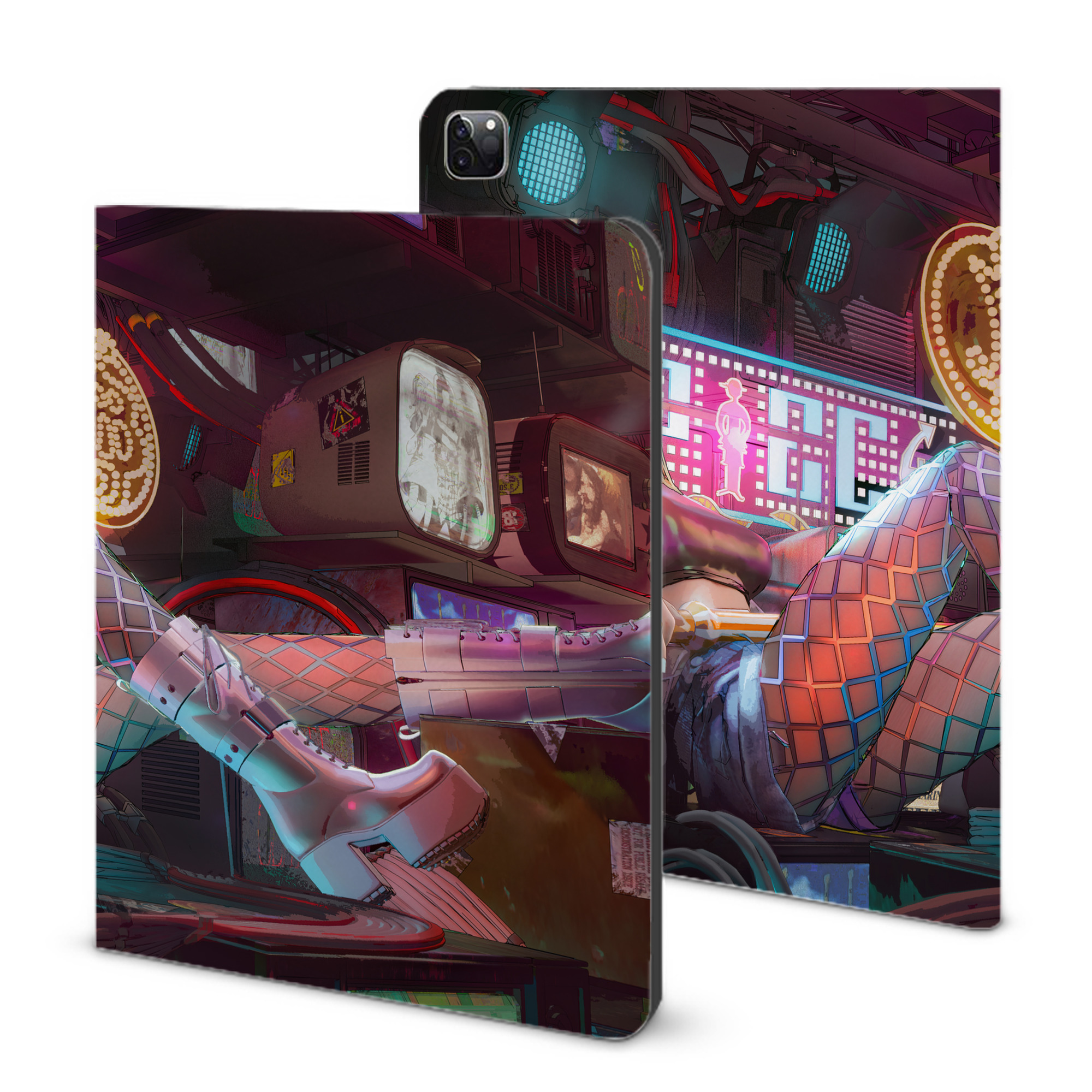 （画像用） ワンピース ONE PIECE IPad ケース ブック型 PUレザー TPU 耐衝撃 軽量 薄型 ペン収納なし 全面保護 IPad 各モデル対応